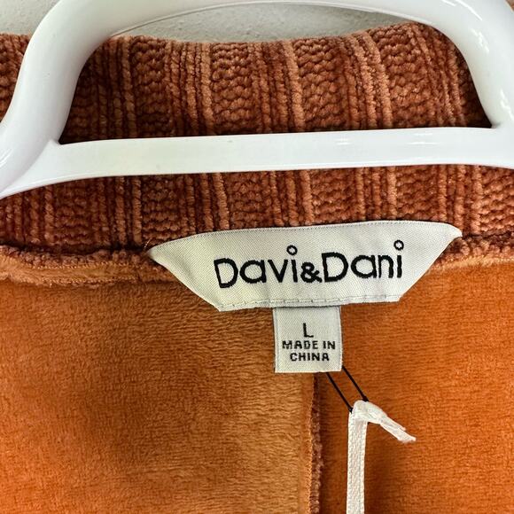 Davi & Dani Trench Coat Women's Large Rust Belted NWT - Picture 3 of 10